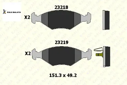 Ön Fren Balatasi Palio-siena-p.weekend Kale Balata  GDB1340/ 7078947/ 9947917   23219 180 05 ANS KD1 resmi