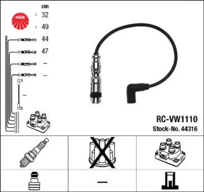 Buji Kablosu Tk 09> Golf Vi Jetta Polo Caddy Touareg Octavia Leon İbiza Toledo A3 1.2tsi resmi