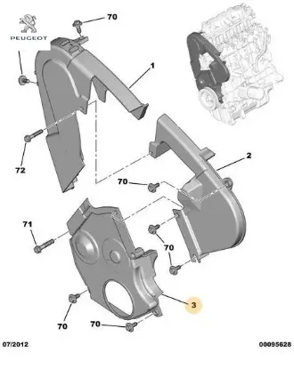 Triger Kapaği Alt 206-307-406-partner Dw10td resmi