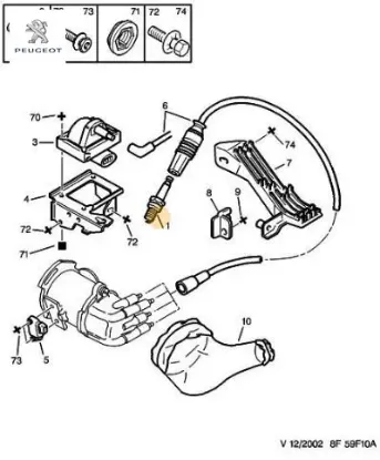 Ateşleme Bujisi 106-206+1.1-306-xu7/xu10 Clio 1.2 R19 1.4-fiesta Ii-escord Iii-iv-v Tipo-uno 1.1 resmi