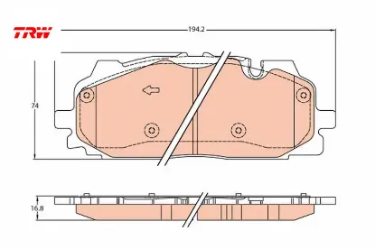 Ön Fren Disk Balata Q7 (4mb) 2015 > Trw  4M0698151AA   GDB2158 resmi