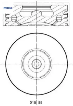 Piston+segman Std 89.1mm Transit 2.4 Turbo 120ps V-184 resmi