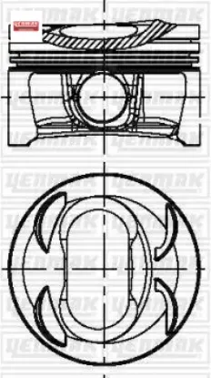 Motor Piston+segman 0.50 Golf V-vi-touran-jetta Iii-iv-passat 1.4tsi resmi