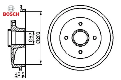 Arka Fren Kampanasi 106-206 203*38 Abssiz (disli Cark) resmi