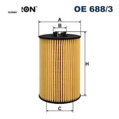 Yağ Filtresi Golf Vii 17> Filtron  03N115562/ 03N115562B  AUDI, MAN, SEAT, SKODA, VOLKSWAGEN OE688/3 resmi