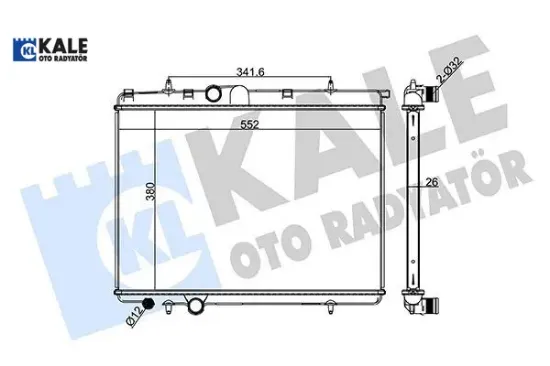 Radyatör Su  206-206+ 1.4-1.6-1.9-2.0 Kale Radyatör  1330.G1/ 732910/ 1330.H6   2056011AB resmi