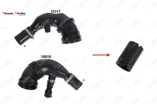 Turbo Borusu Hortumu Fiorino-linea-500-grande Punto-nemo-bipper 1.3hdi/jtd. Nifea  51897150/ 51874459/ 51879778/  RAM, VAUXHALL, OPEL, LANCIA, PEUGEOT, FIAT, ALFA ROMEO, CITROEN 15531 resmi