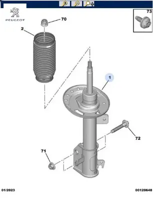 Ön Amortisör Sol Peugeot    9836654980 resmi