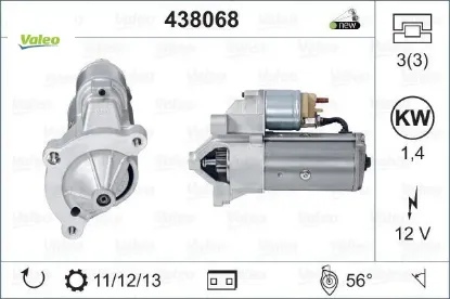 Marş Motoru  206-306-c4-boxer-ducato Valeo  71716563/ 5558.36/ 5802.35/ 5802.50   438068 resmi