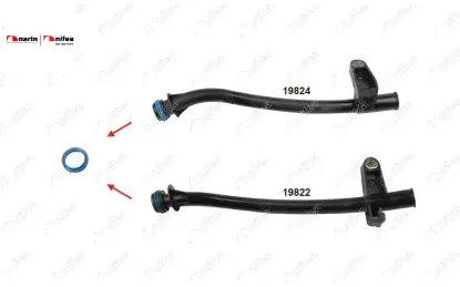 Yağ Seviye Çubuğu Borusu Contasi Ok İle Gösterilen Fiesta Focus 121 Iii resmi