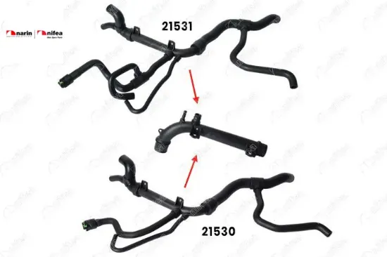 Radyatör Motor Baglanti Borusu Vectra B 1.8/2.0/gm Nifea  GM 90499719  OPEL, VAUXHALL 21532 resmi