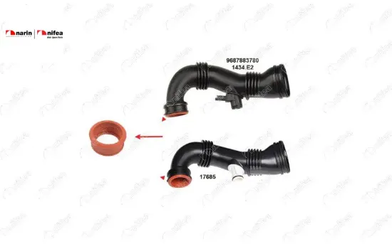 Turbo Hortum Contasi P.tepe/107/206/207/307/308 1. Nifea  1434.C8  PEUGEOT, SUZUKI, CITROEN, FIAT 17680 resmi