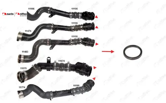 Turbo Borusu Contasi Plastik Boru Hariç Duster Logan Ii Citan Qashqai Ii Clio Iv Megane Iii Iv Nifea  144602760R/ 144600835R/ 144606  RENAULT, NISSAN, MERCEDES-BENZ, DACIA 11013 resmi