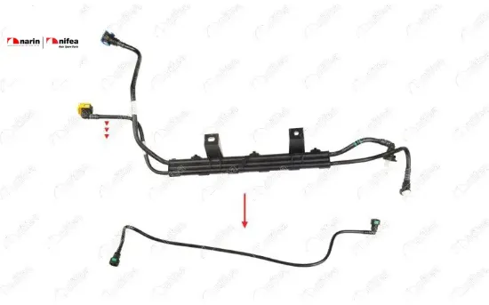 Yakit Borusu Braket Hariç 500l 1.3 D Multijet 12-14 Nifea  52065398/ 51884815  FIAT 13936 resmi