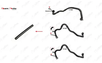 Turbo Borusu Hortumu 5mm X 11mm = 12cm Dokker resmi