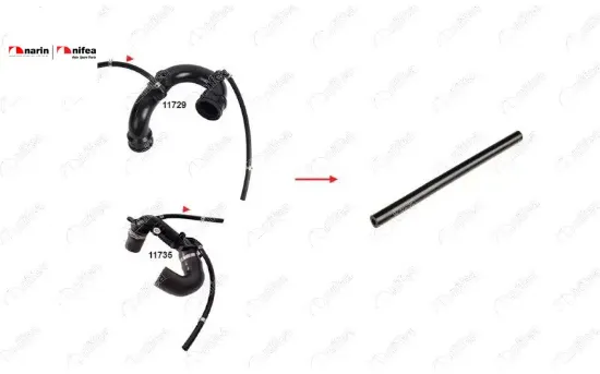 Turbo Borusu Hortumu 5mm X 11mm =15cm Logan resmi