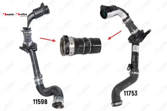 Turbo Hortumu Plastik Boru Hariç Ok İle Gösterilen Küçük Hortum Fluence Megane Iii 1.5 Dci 08-15 resmi