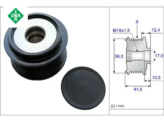 Alternatör Kasnaği (şarz Dinamo Kasnaği)  Amarok 2.0 Tdi resmi