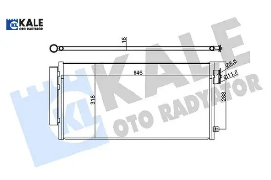 Klima Radyatörü Egea 16> 500l 12> 0.9t 1.3d Mtj 1.4 1.6d Mtj 1.6 (al-pl-brz) resmi