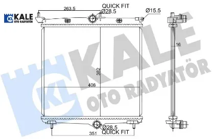 Su Radyatörü Corsa F 1.2 19=> - 208 1.2 Benzinli 1.5 Dizel 1.6hdi 19=> (mt) [brazing] [382x408x16] resmi