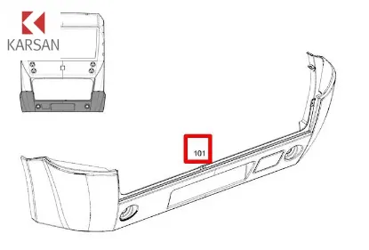 Arka Tampon Jest Karsan  KPRT   7031002AA resmi