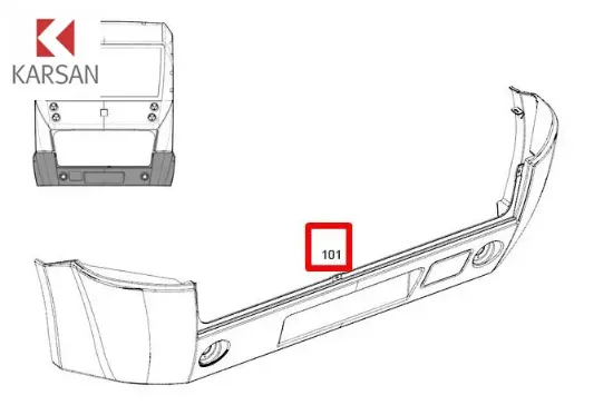 Arka Tampon Jest Karsan  KPRT   7031002AA resmi