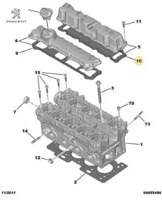 Üst Kapak Contasi 206-207-307 Et3j4 Peugeot    CITROEN, PEUGEOT 0249.C5 resmi