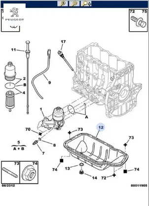 Yağ Karteri Peugeot    CITROEN, PEUGEOT 0301.L5 resmi