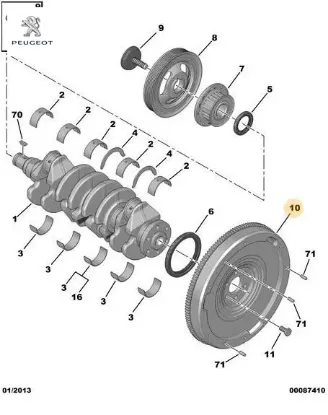 Volan 301 1.6 Hdi Peugeot 0532.T2 resmi