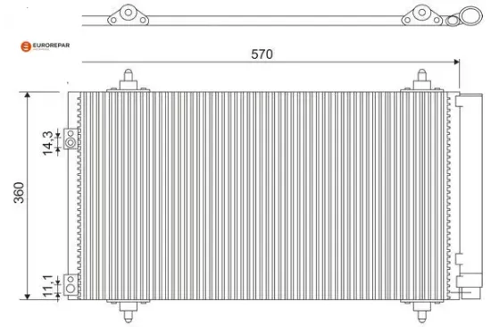 Erp Klima Radyatörü C4/307  Dv6 Eurorepar  6455.GH   1610161980 resmi