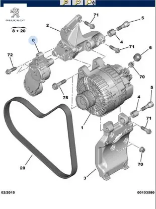 Alternatör Gergi Makarasi 107-1007-307-c2 Dv4-dv6 resmi