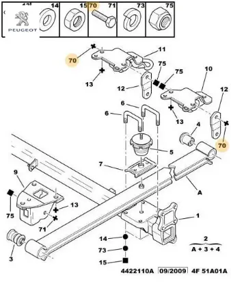 Arka Makas Bağlan Civata Peugeot 6923.A0 resmi