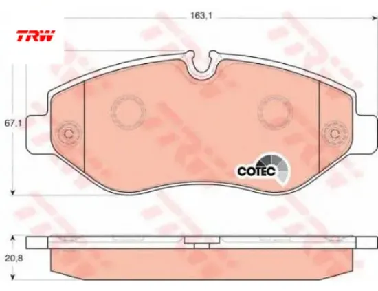 Ön Fren Balatasi  Crafter-sprinter 315cdi 06-10 resmi