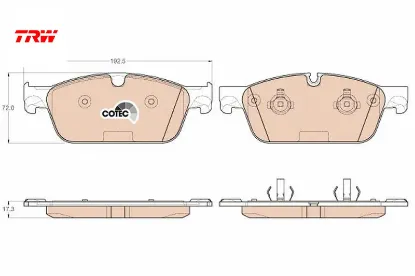 Fren Balatasi Ön Mercedes Trw  A0074207920   GDB1970 resmi