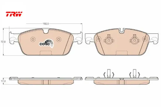 Fren Balatasi Ön Mercedes Trw  A0074207920   GDB1970 resmi