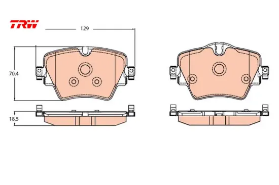 Fren Balatasi Ön Bmw F40 F45 F46 F48 F39 G30 G01 resmi