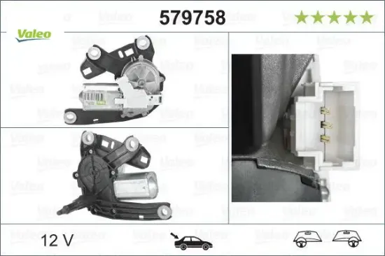 Silecek Motoru Arka  Peugeot Partner 08->-citroen Berlingo 08-> 6405LR/ 6405-LR resmi
