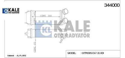 Turbo Radyatörü 307-c4 1.6hdi Kale Radyatör  0384.H5   344000 resmi