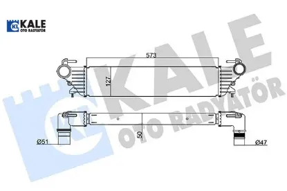 Turbo Radyatörü  Egea-500 1.3-1.6jtd Kale Radyatör  51887954   347245 resmi
