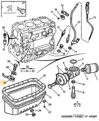 Yağ Püskürtme Memesi Peugeot 1165.25 resmi