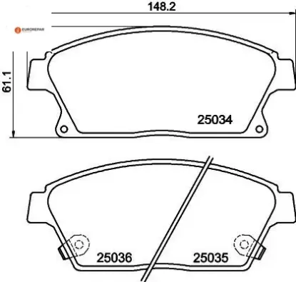 E:4 Ön Fren Balatasi Eurorepar 1617287280 resmi