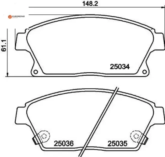 E:4 Ön Fren Balatasi Eurorepar 1617287280 resmi