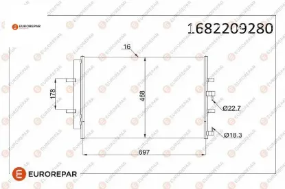Erp Klima Radyatoru 677*468*16 Transit V363 14->custom 12-> resmi