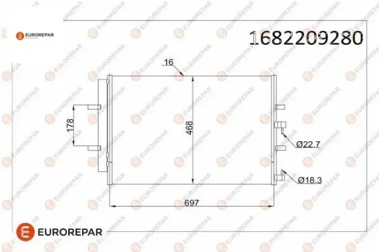 Erp Klima Radyatoru 677*468*16 Transit V363 14->custom 12-> resmi