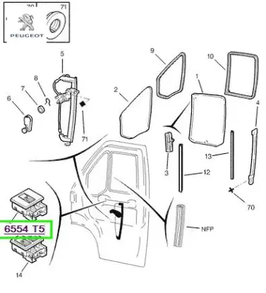 Cam Kriko Kumandasi Boxer Peugeot 6554.T5 resmi