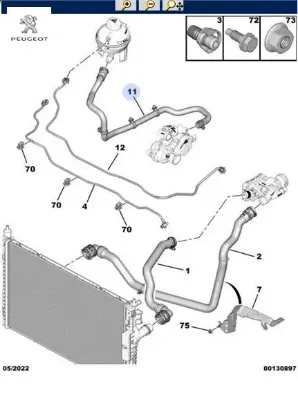 Yedek Su Depo Hortumu  308-508-3008-5008-partner Vu-rifter-berlingo Vp/vu-c4 Picasso/spacetourer-c5 resmi