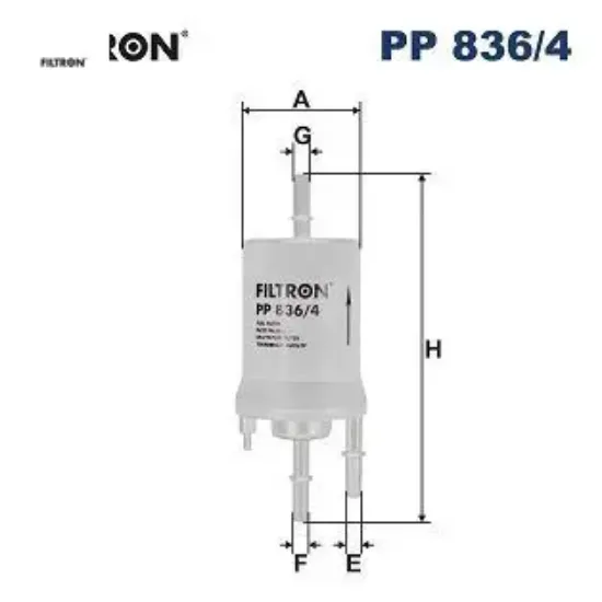 Benzin Filtresi Filtron  6Q0201051A/ 6Q0201051C/ 6Q0201  SEAT, SKODA, AUDI, VOLKSWAGEN PP836/4 resmi