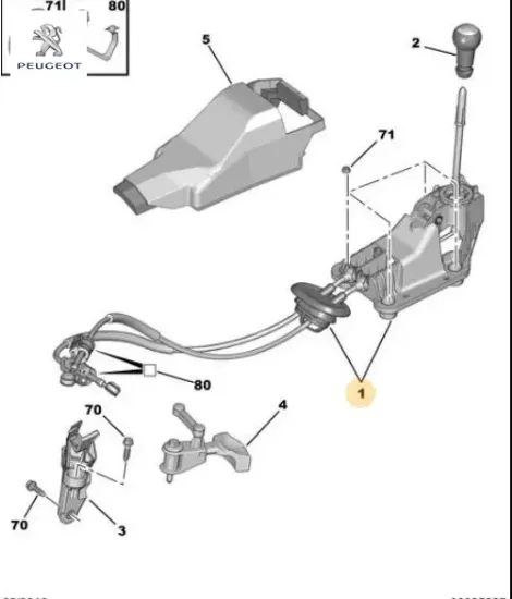 Kumanda Levyesi Peugeot 9837816580 resmi