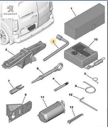 Bijon Anahtari   Partseritepee Peugeot 6717.51 resmi