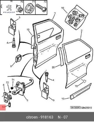 Kapi Gergi Demir Pimi 106 306 405 Peugeot 9181.63 resmi